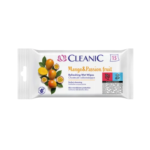 Cleanic frissítő kendő 15db Mangó és Papaja
