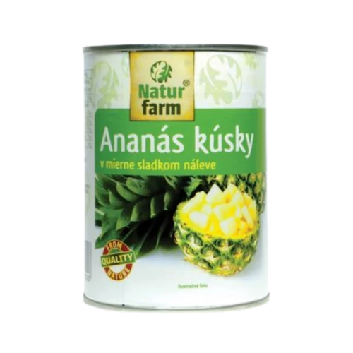 Natur Farm darabolt ananász 565g