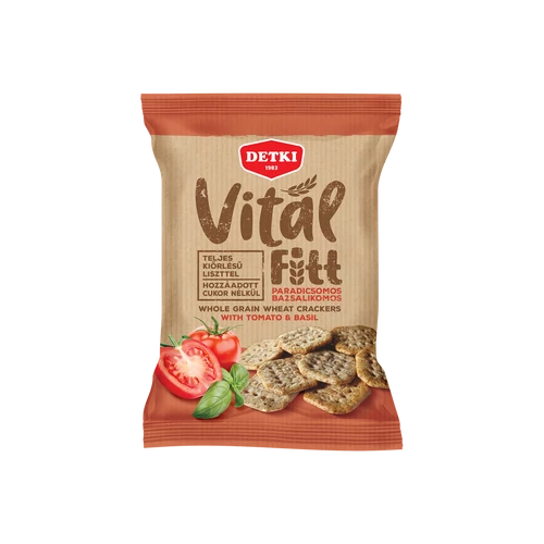 Detki Vital Fitt Teljes kiőrlésű paradicsom-bazsalikom 100g