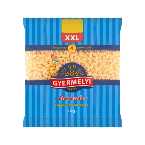 Gyermelyi tészta XXL szarvacska 1kg 4 tojásos