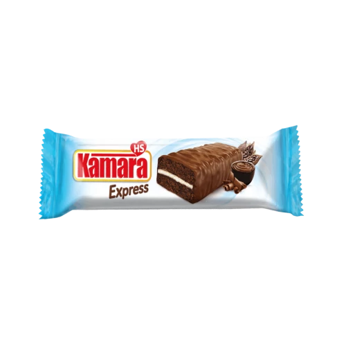 Kamara Express vanília ízű krémmel töltött kakaós piskóta 30g
