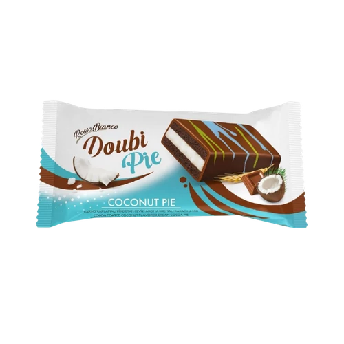Doubi Pie étcsokival mártott kókusz ízű krémmel töltött piskóta 40g