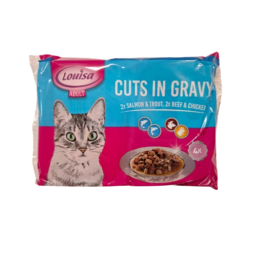 Louisa macskaeledel pouch 4x100g hús-hal