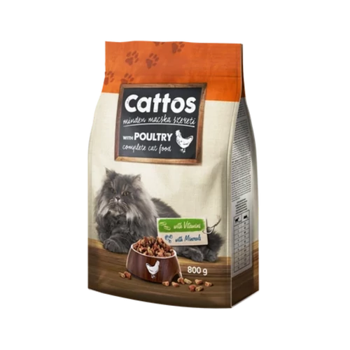 Cattos macskaeledel száraz 800g baromfi