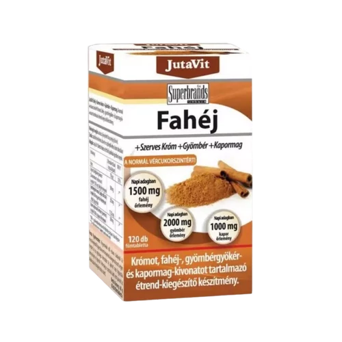 JutaVit Fahéj-Króm-Gyömbér-Kapormag filmtabletta 120x