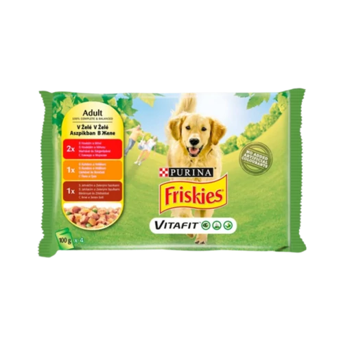 Frieskies aszpikos válogatás nedves kutyaeledel 4x85g