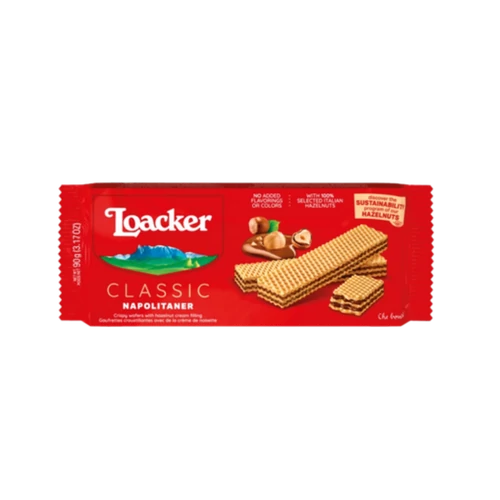 Loacker nápolyi 90g Classic Mogyorós (Napolitaner)