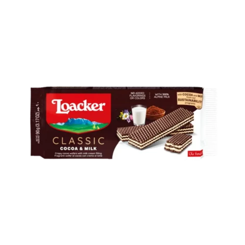 Loacker nápolyi 90g Classic Kakaós-Tejkrémes