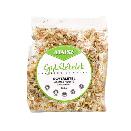 Ataisz hagymás rizottó magvakkal és vegyes zöldséggel 200g