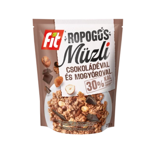 FIT reggeli ropogós müzli csokoládéval és mogyoróval 200g