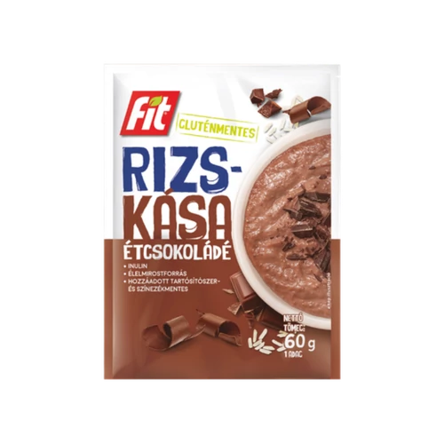 FIT Rizskása Étcsokoládéval 60g Gluténmentes