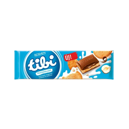 Tibi tejcsokoládé 290g mogyorókrém-keksszel