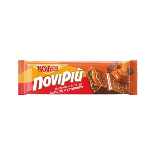 Novipiu Karamellás tejcsokoládé szelet 35g