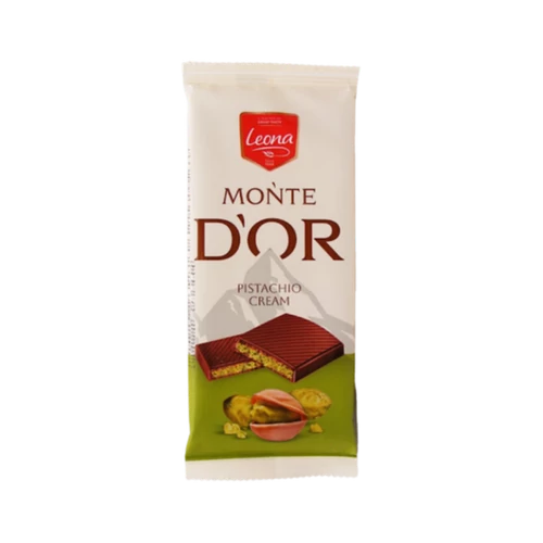 Leona MonteDor pisztácia krémmel töltött tábla 90g