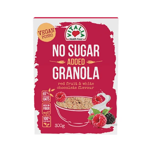 Vitalia Granola 300g CM fehércsokis piros gyümölcsös