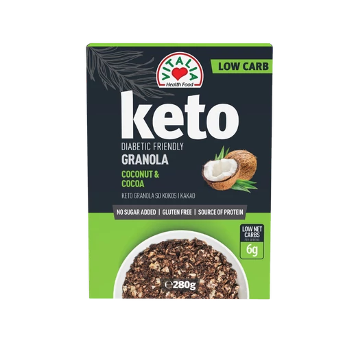 Vitalia Granola 280g KETO kókusz-kakaó
