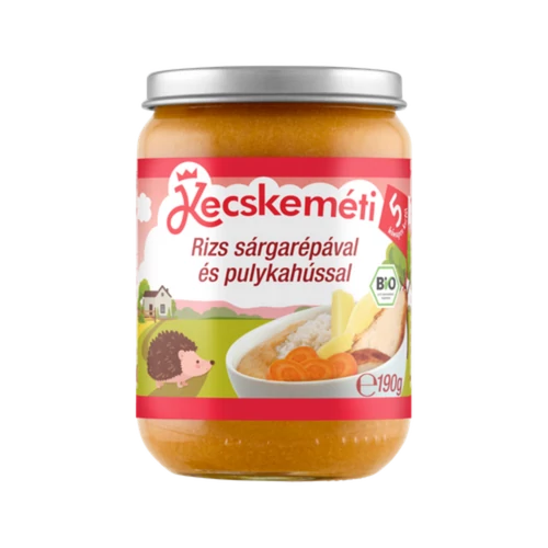 Kecskeméti bébiétel BIO rizs-sárgarépa-pulyka 190g