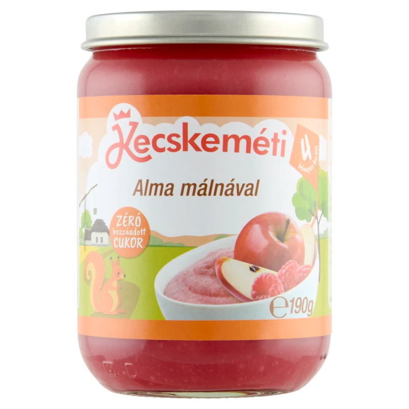 Kecskeméti bébiétel alma málnával 190g