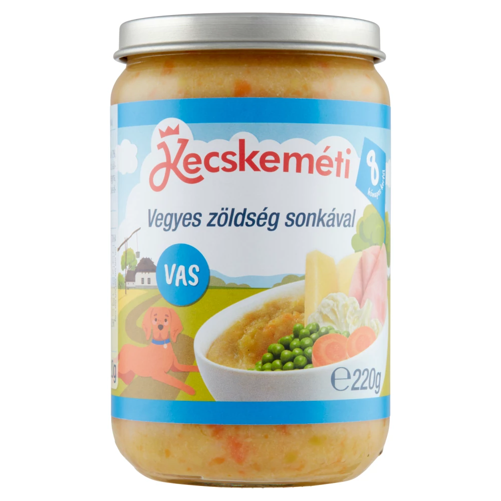 Kecskeméti bébiétel vegyes zöldség sonkával 220g