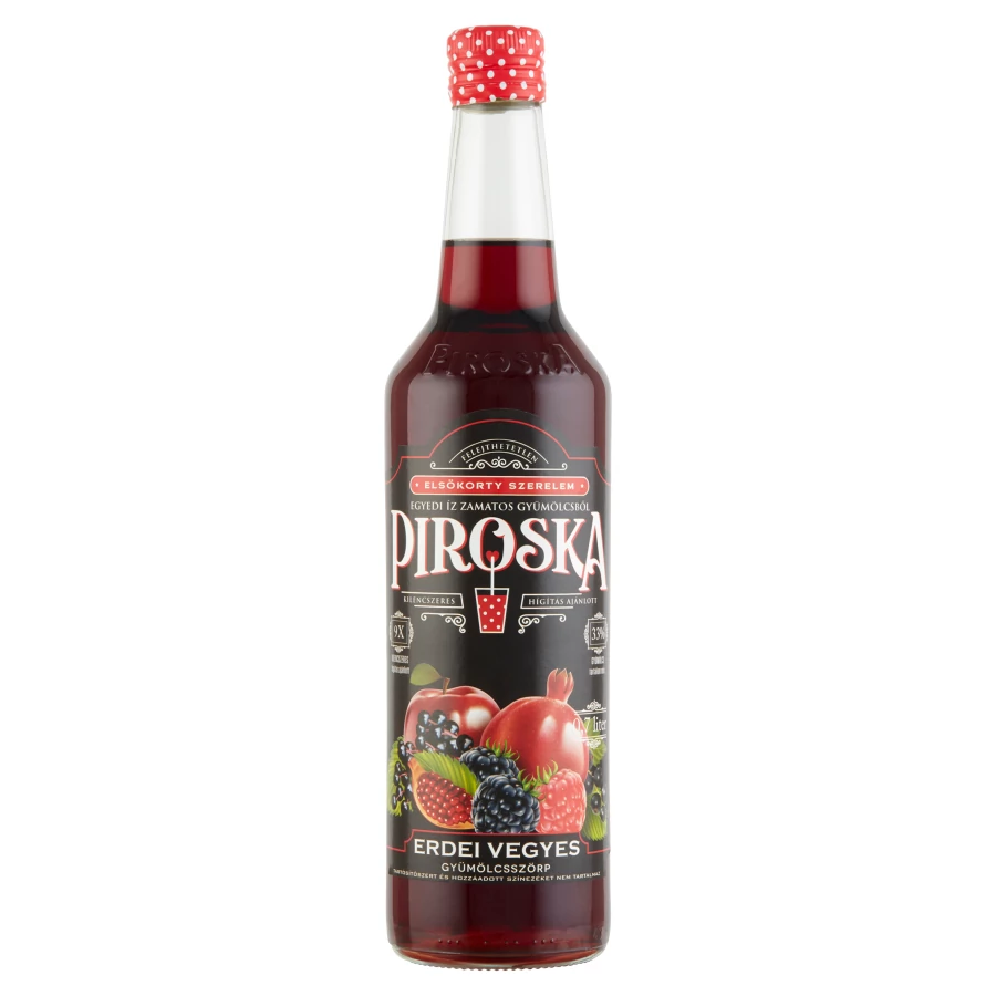 Piroska szörp 0,7l Erdei vegyesgyümölcs ízű alma alapon