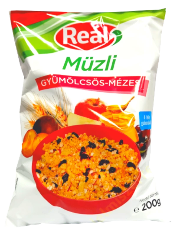 .Reál müzli 200g gyümölcsös-mézes