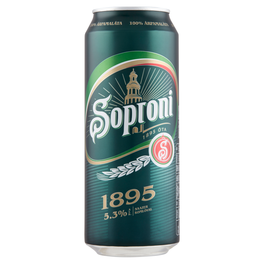.Soproni 1895 0,5l dobozos sör(4,5%)