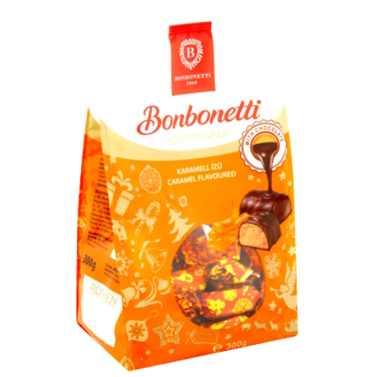 Szaloncukor Bonbonetti 300g Karamell ízű tasakos