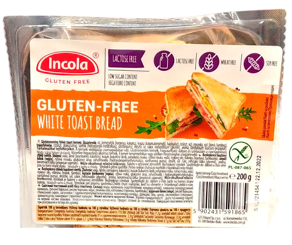 .Incola Glut.ment Fehér kenyér 200g