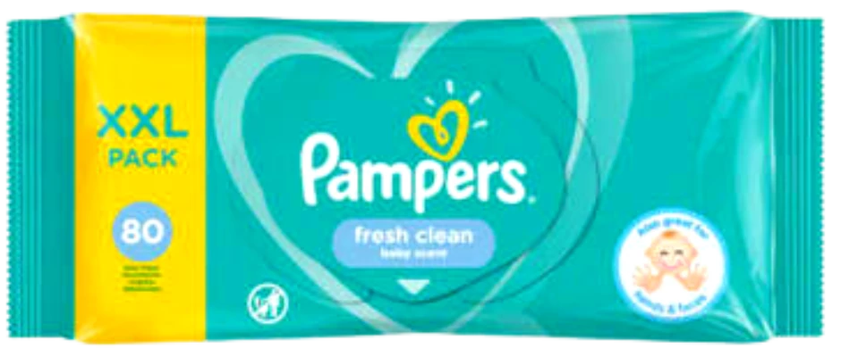 .Pampers törlőkendő XXL 80db Fresh
