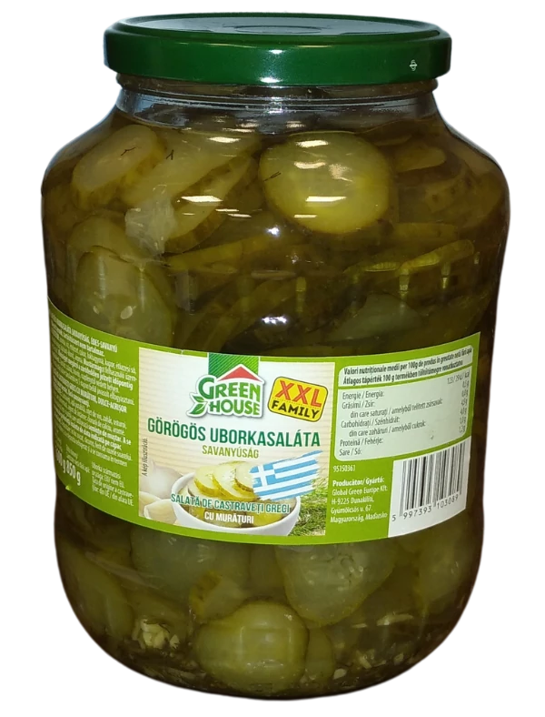 GreenHouse Görögös csemege uborka saláta 1700ml 1600/850g