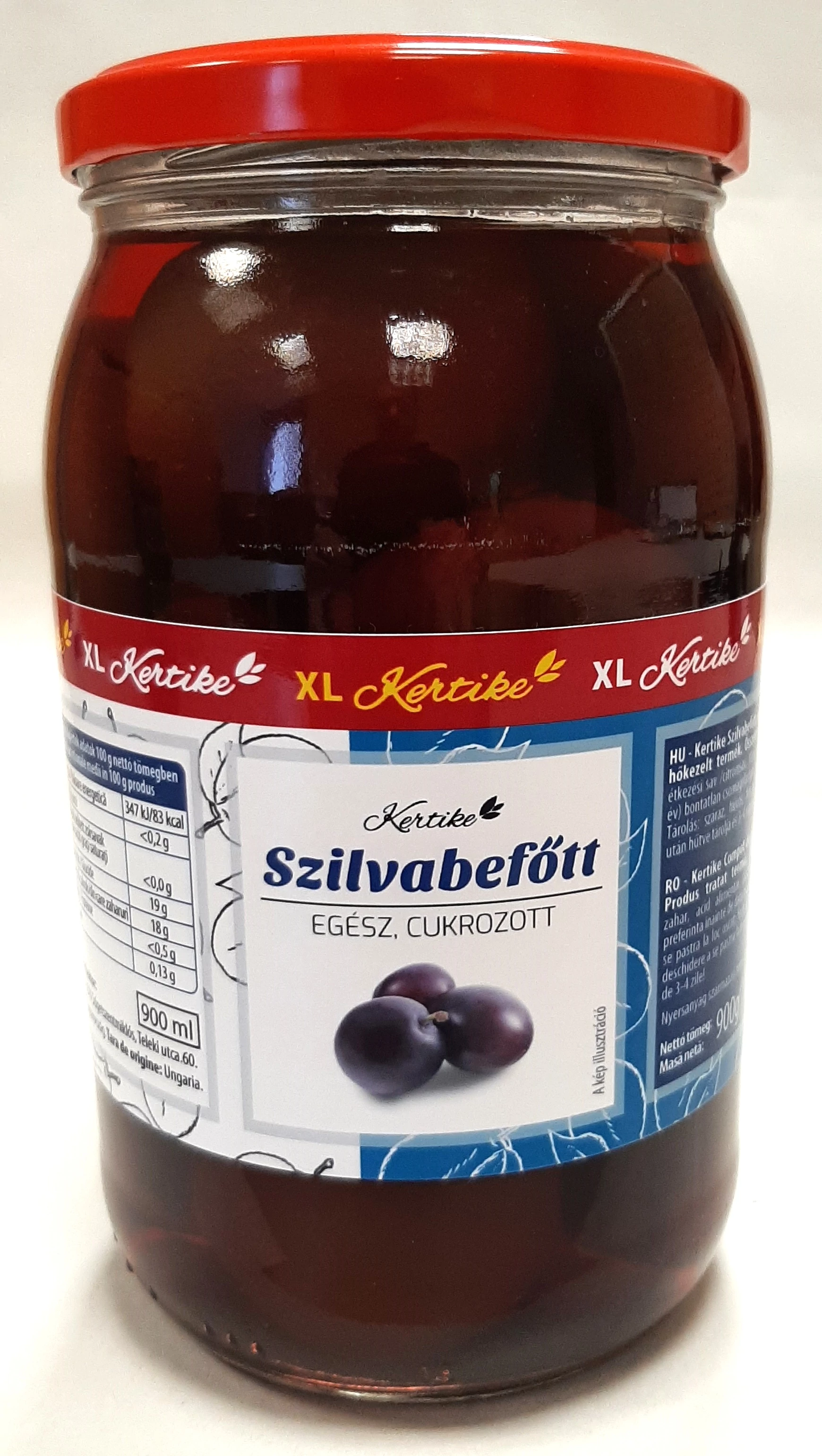 .Kertike XL egész szilva 900/450g