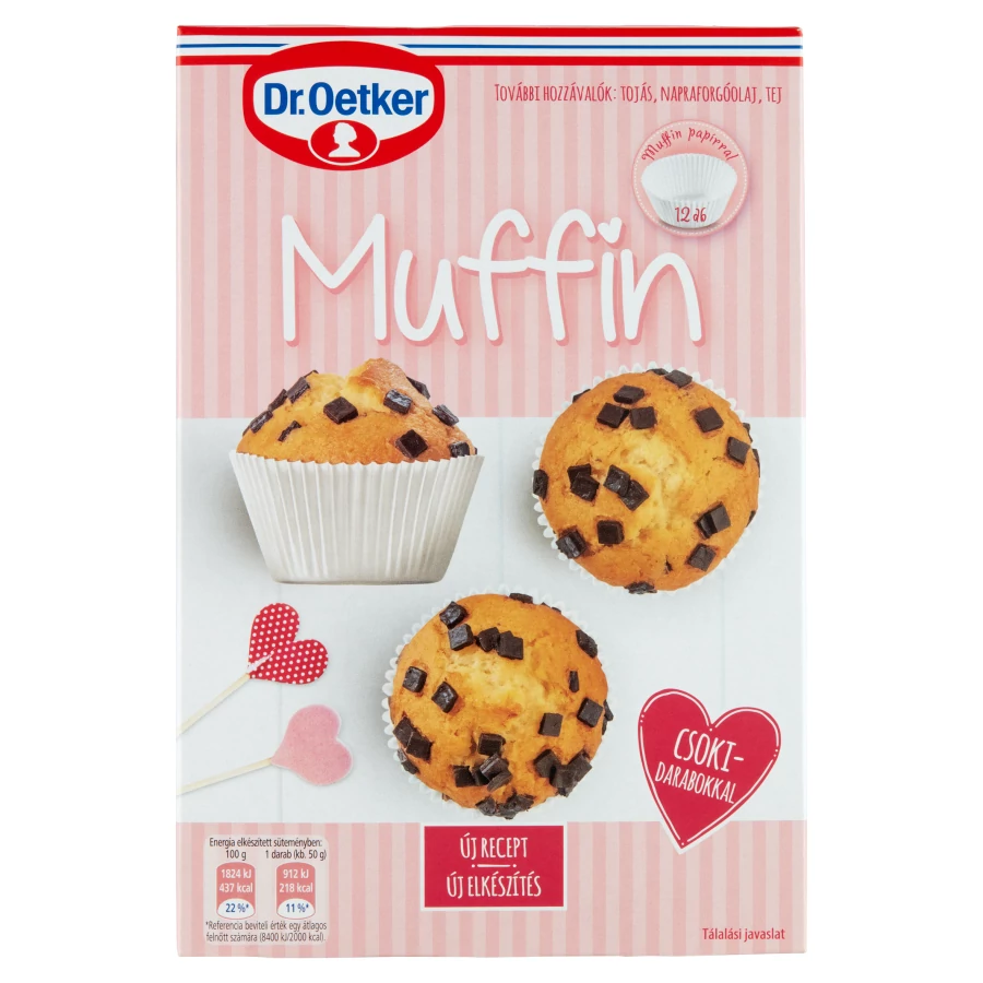 Dr.Oetker Muffin csokoládé darabokkal 380g