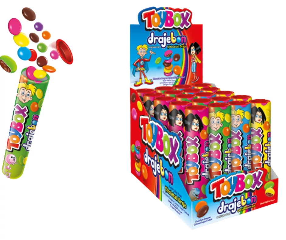 Toybox tejcsokoládé drazsé 20g