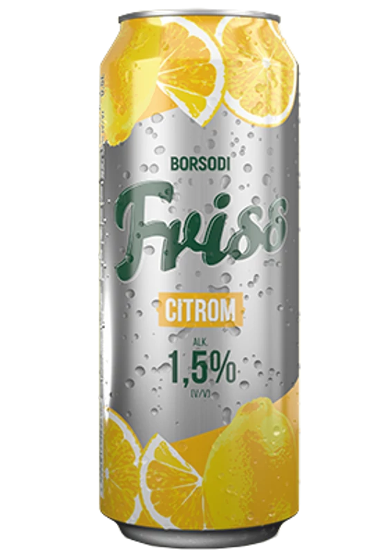 Borsodi 0,5l Citrom dobozos sör (1,5%)