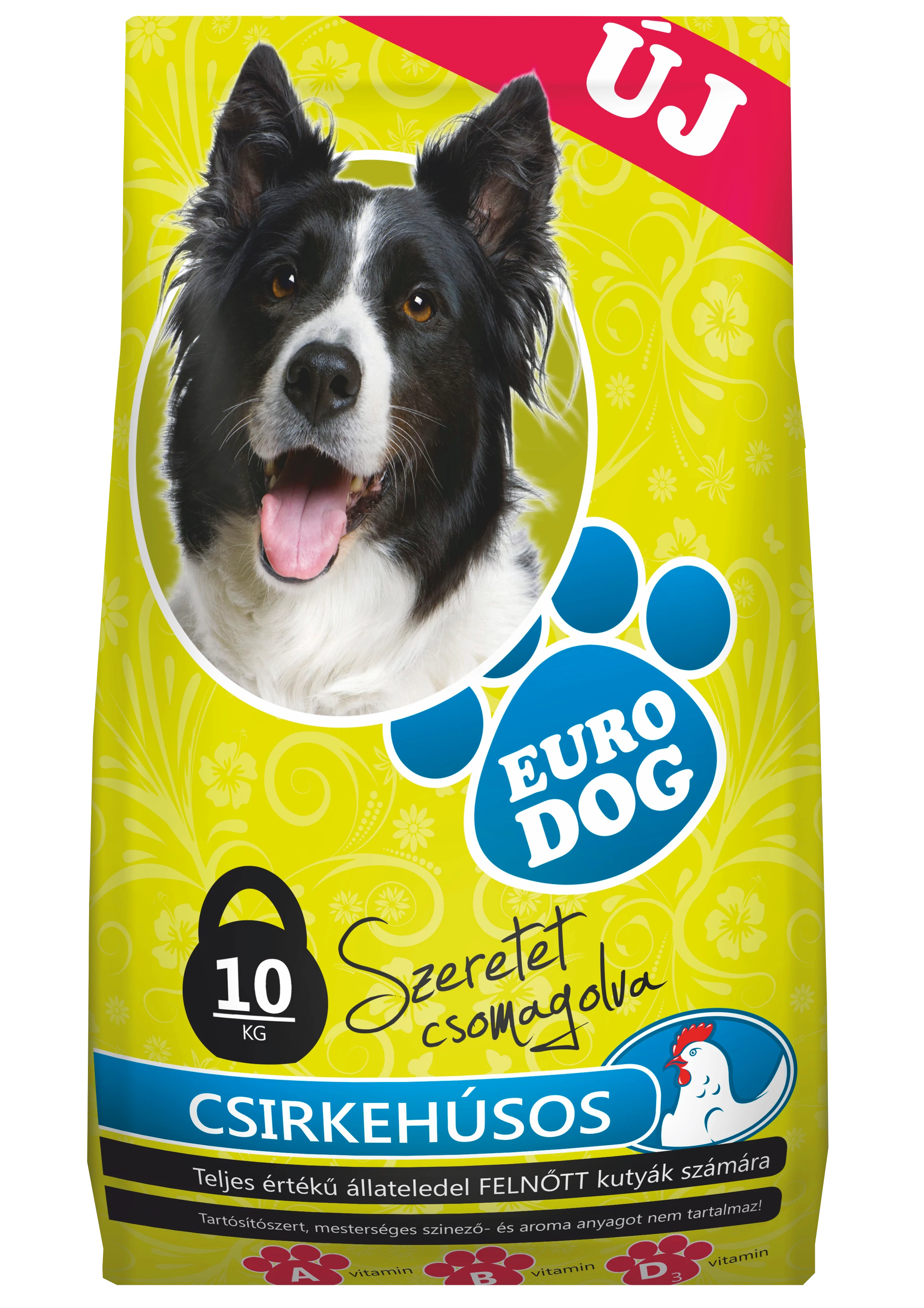 .Euro Dog Kutyatáp 10kg Csirke