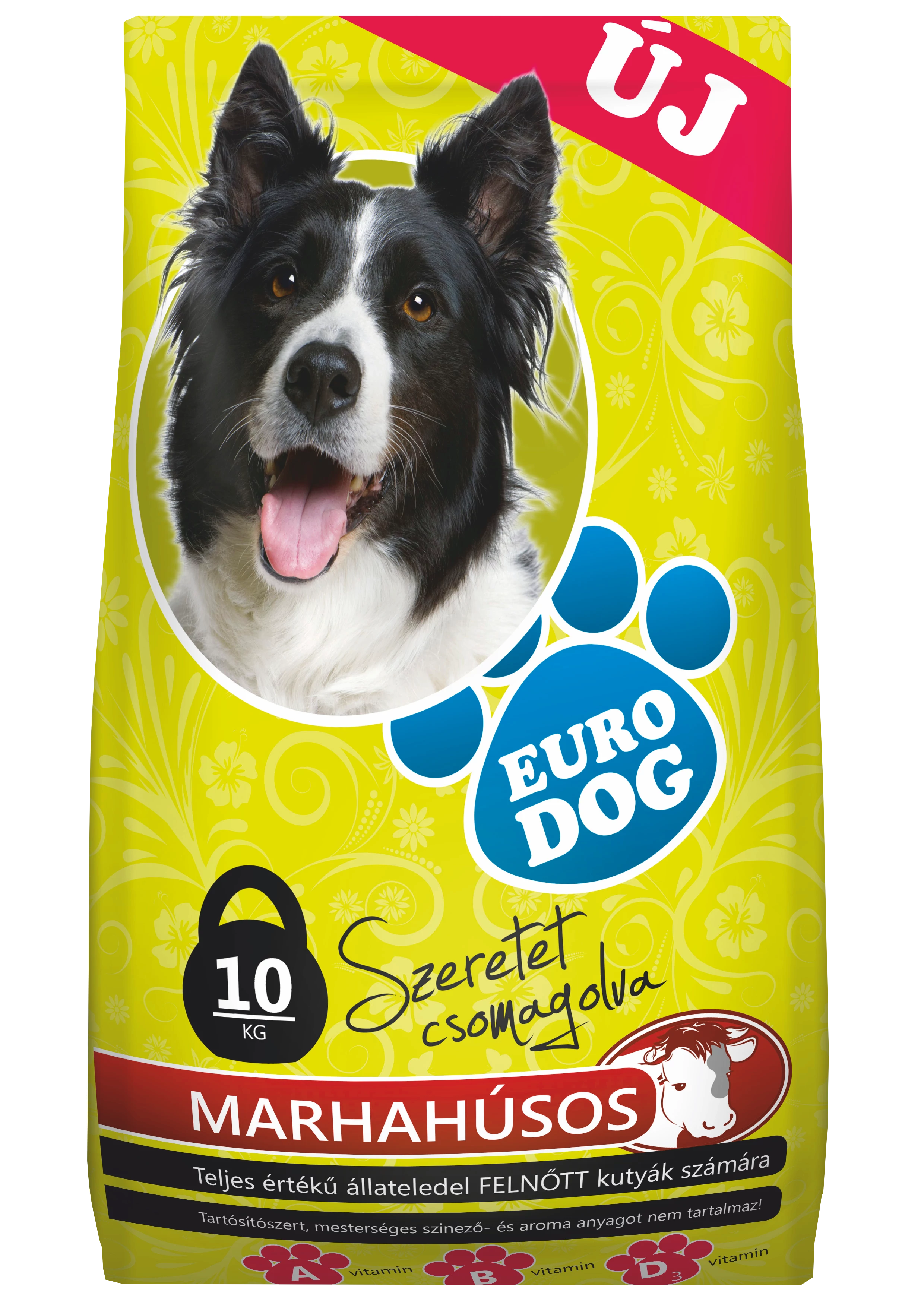 .Euro Dog Kutyatáp 10kg Marhás
