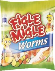 .Figle Migle gumicukor 80g kukac
