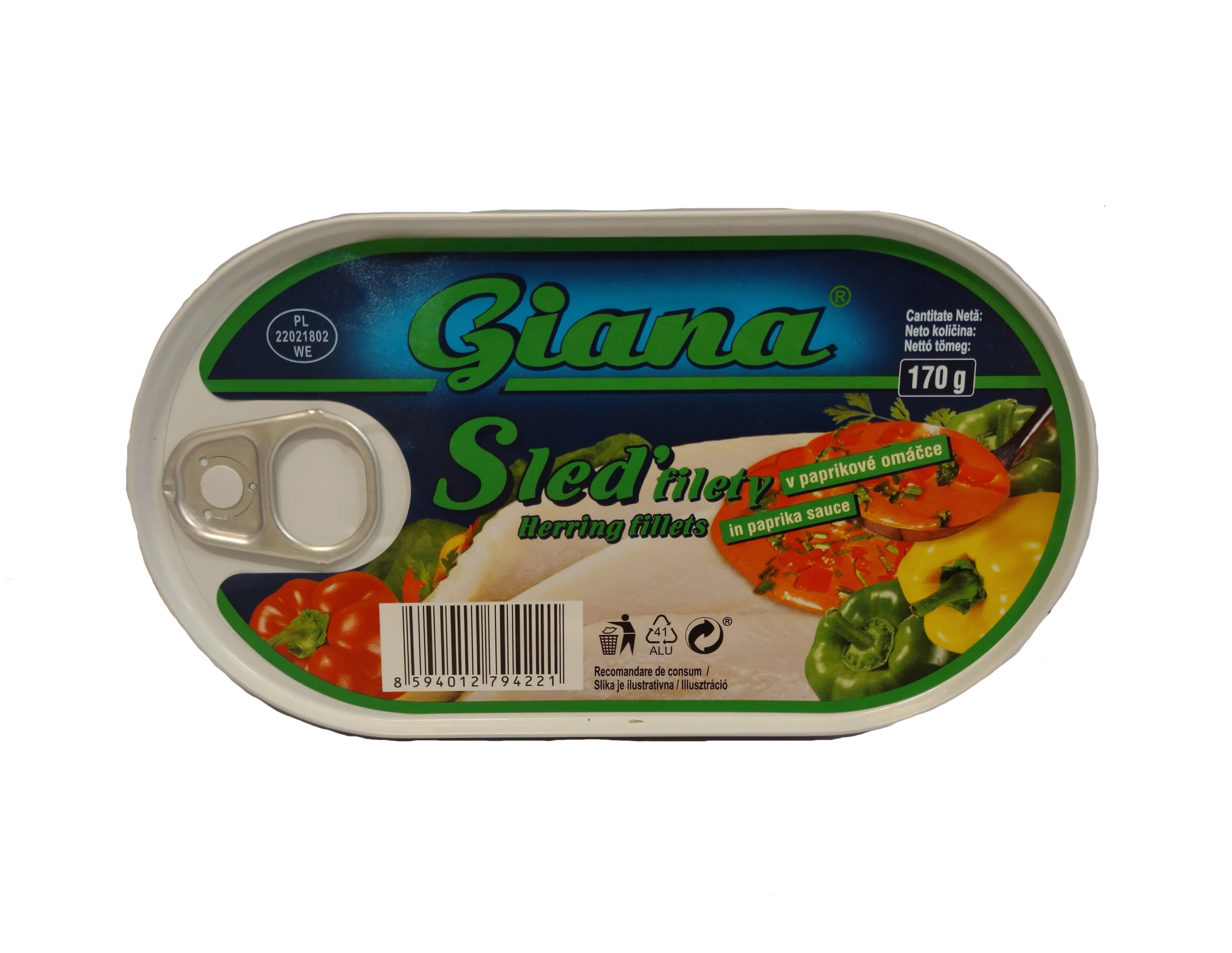 Giana Heringfilé paprika szószban 170g