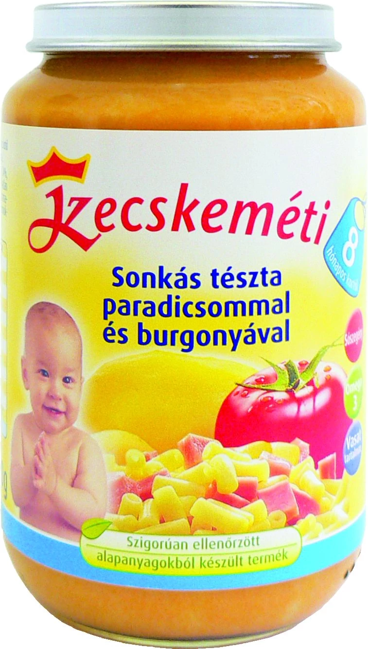 Kecskeméti bébiétel sonkástészta, paradicsom, burgonya 220g