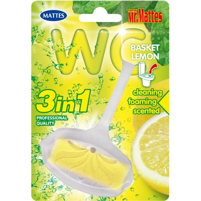 Mr.Mattes 3in1 WC blokk 40g kosaras Lemon