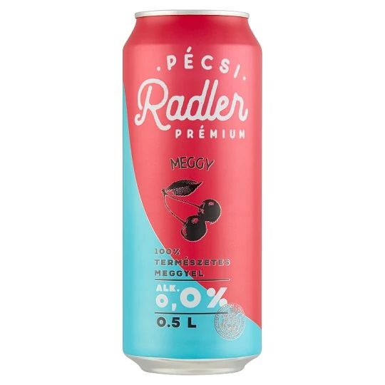 Pécsi Radler Kontroll dobozos sör 0,5l Meggy 0%