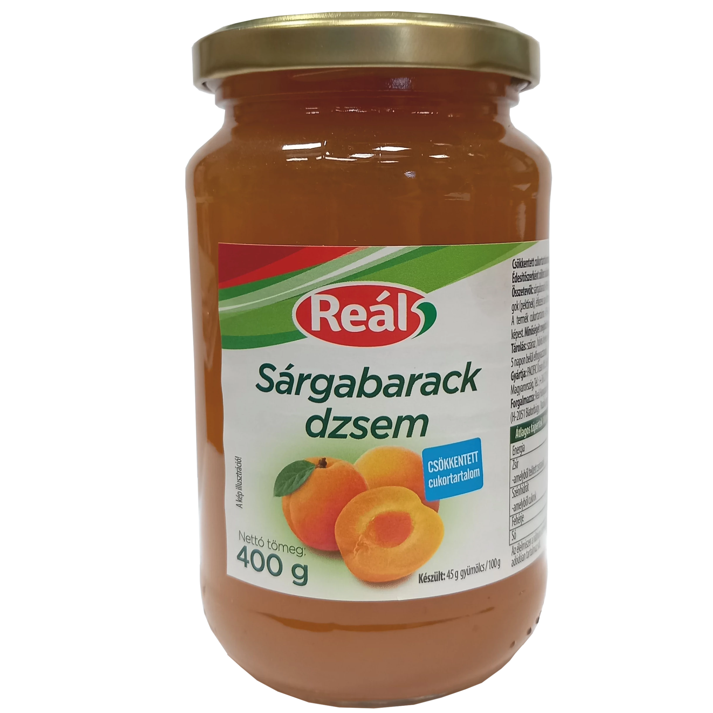 Reál sárgabarack dzsem 400g  8db/# 160/sor