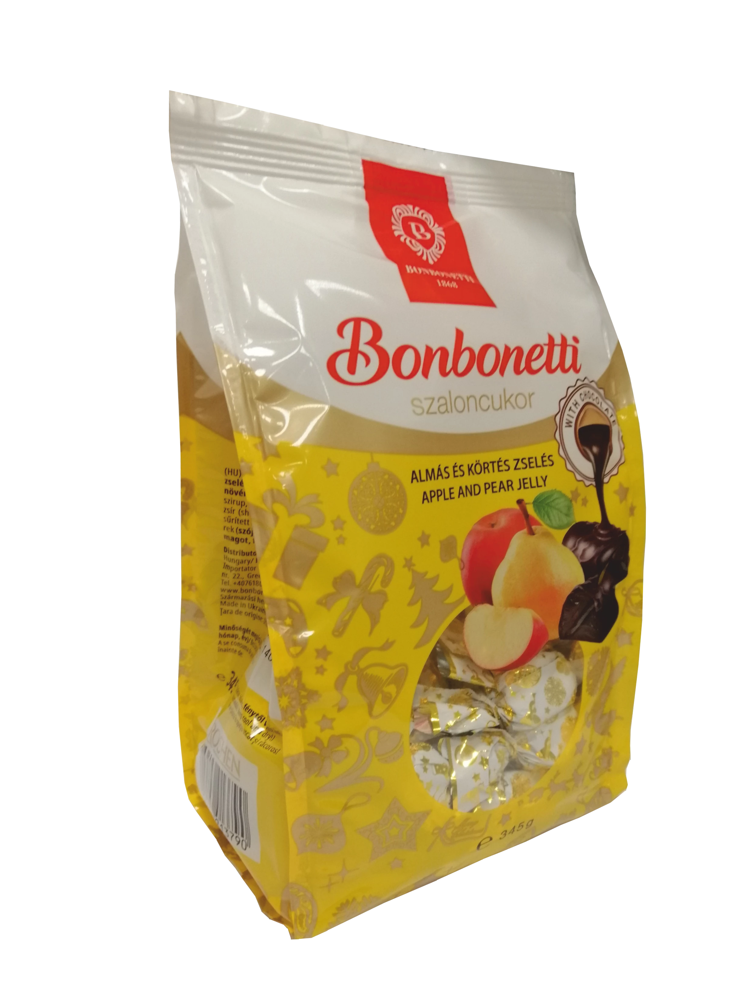 Szaloncukor Bonbonetti 300g almás-körtés zselés tasakos