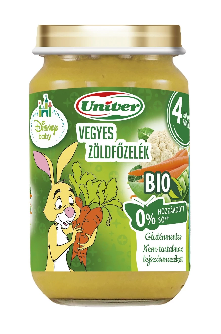 Univer bébiétel BIO 163g Vegyes zöldfőzelék