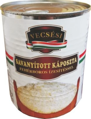 Vecsési savanyított káposzta 810g dobozos