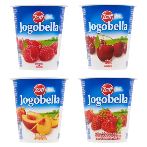 Jogobella joghurt 150g Classic málna,meggy,őszibarack,eper-erdei szamóca