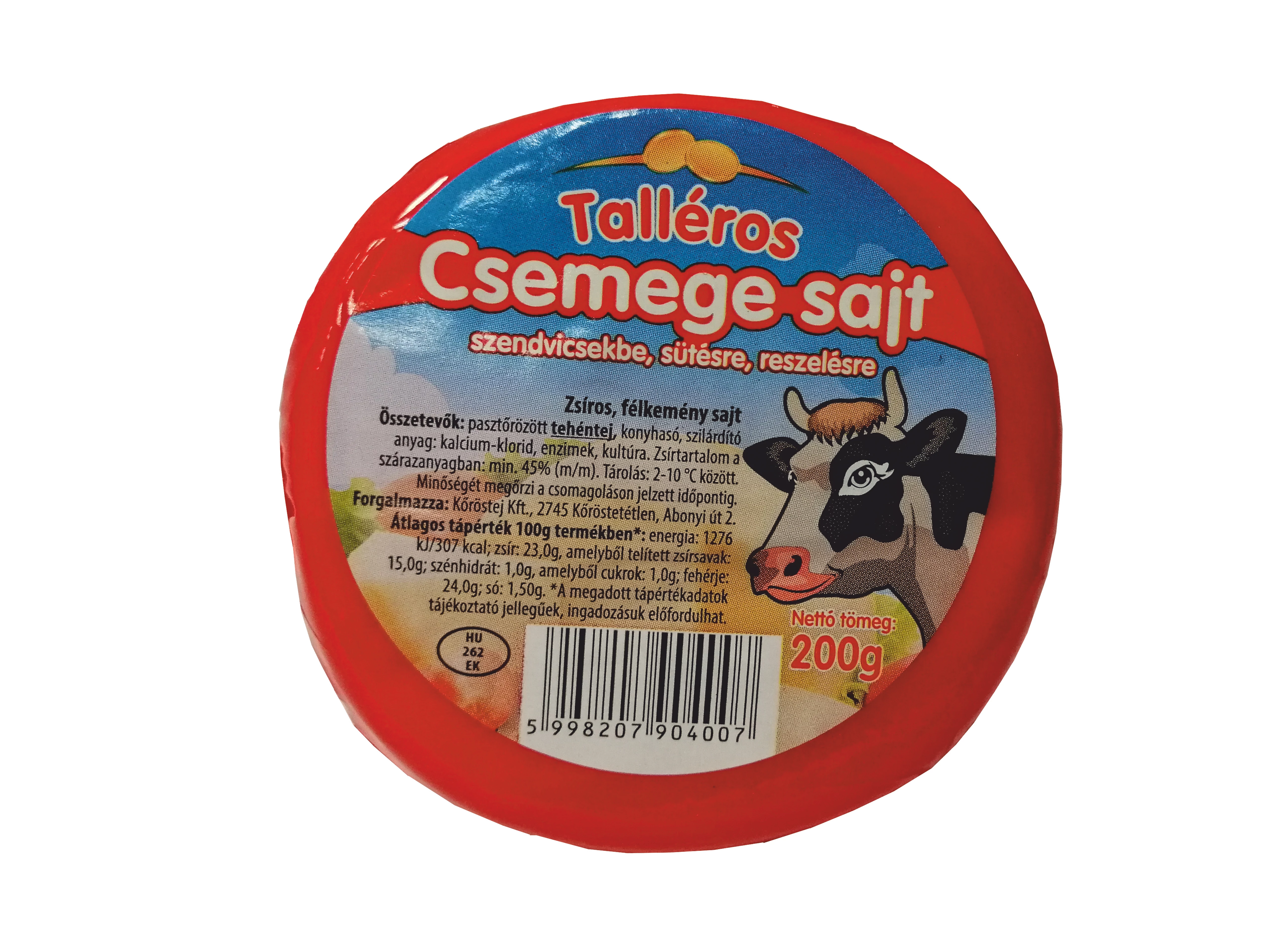 Kőrösi csemege sajt 200g Talléros