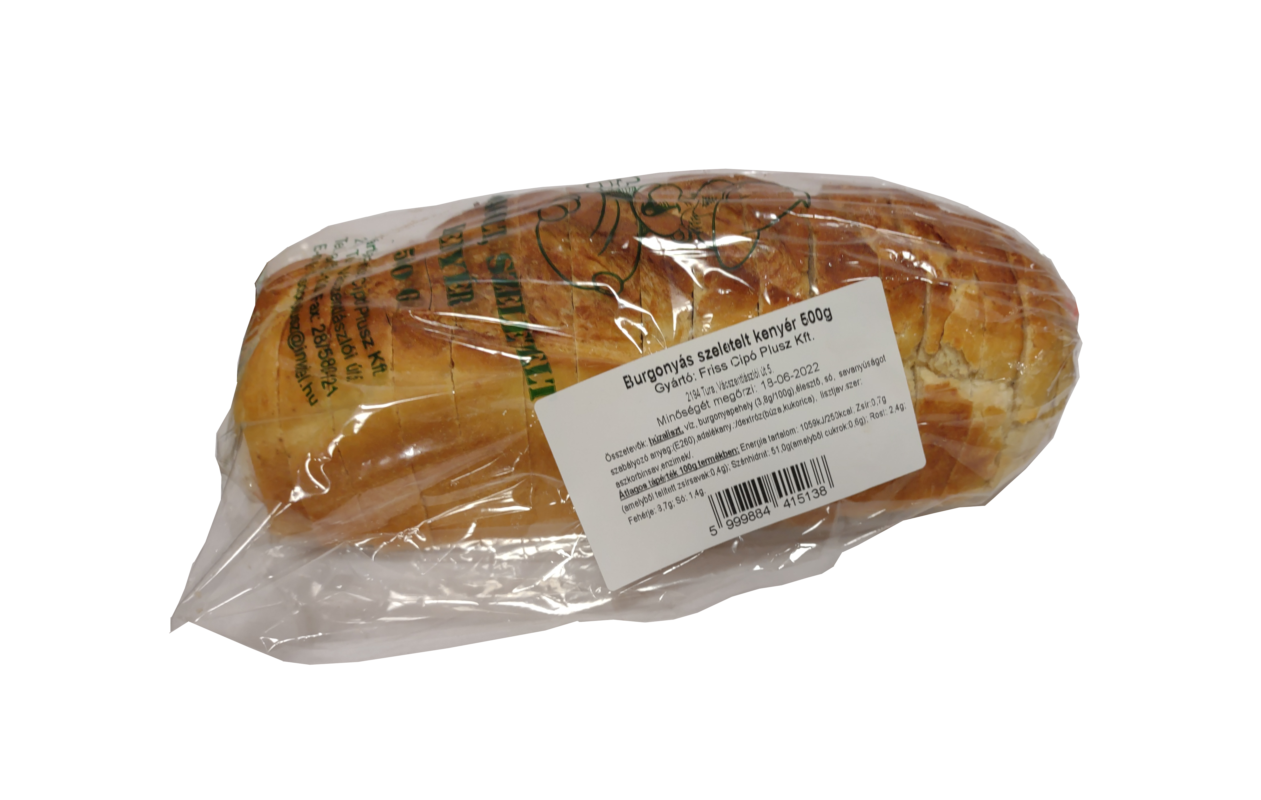 Friss Cipó szeletelt formázott burgonyás kenyér 0,5kg (1710)