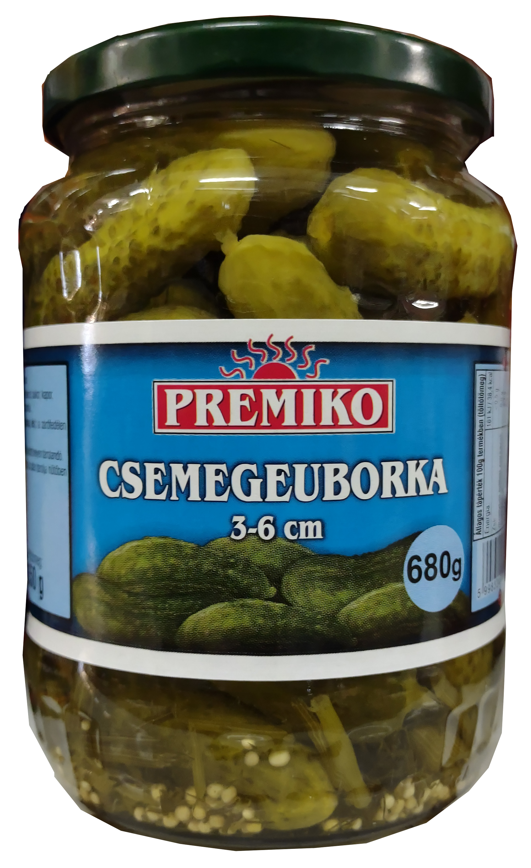 .Premiko csemegeuborka 3-6cm 720ml