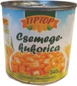 TIPTOP Csemegekukorica 340/285g 425ml tépözáras